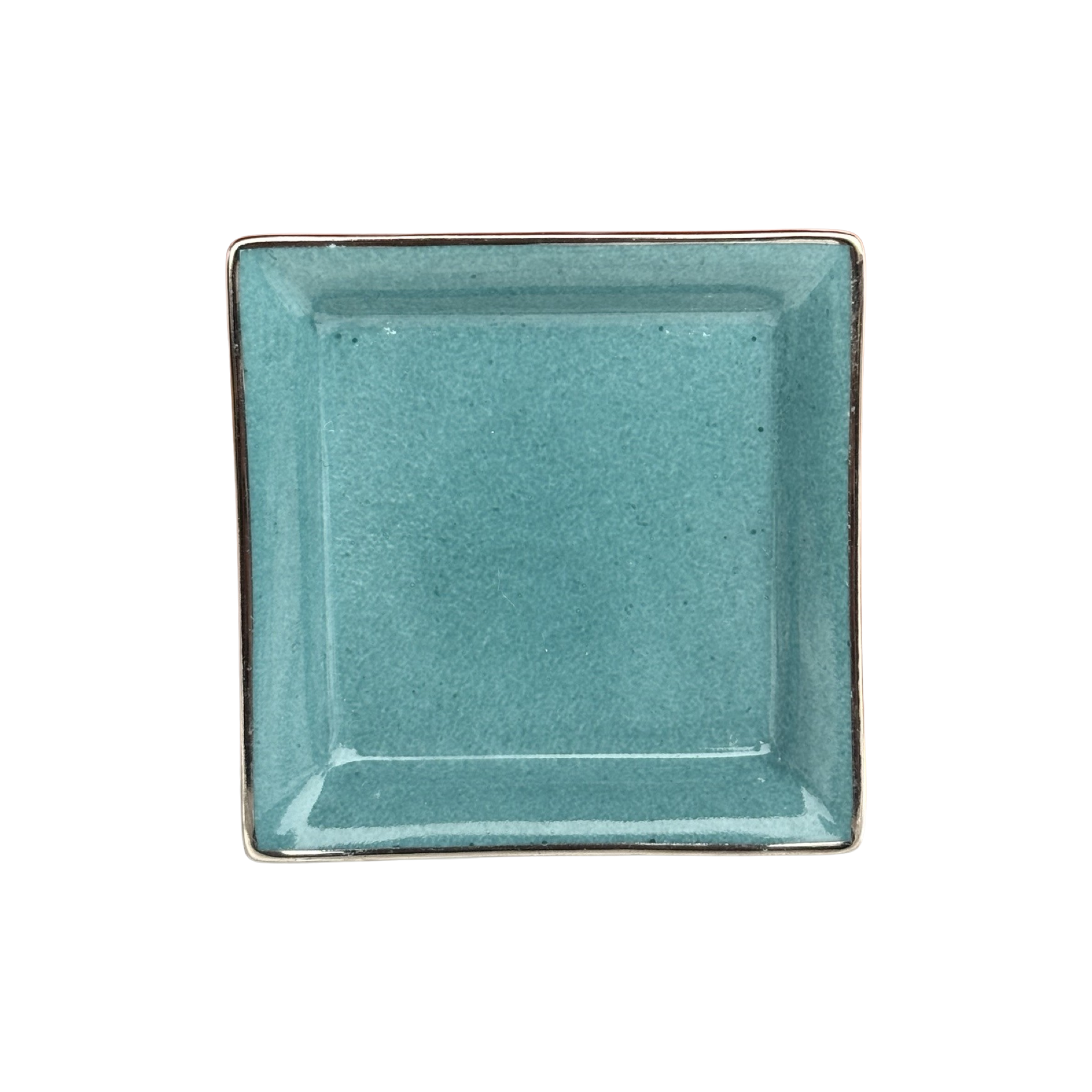 Vuotatasche piccolo o posacenere in porcellana di Limoges Blue cadet elegante e personalizzabile